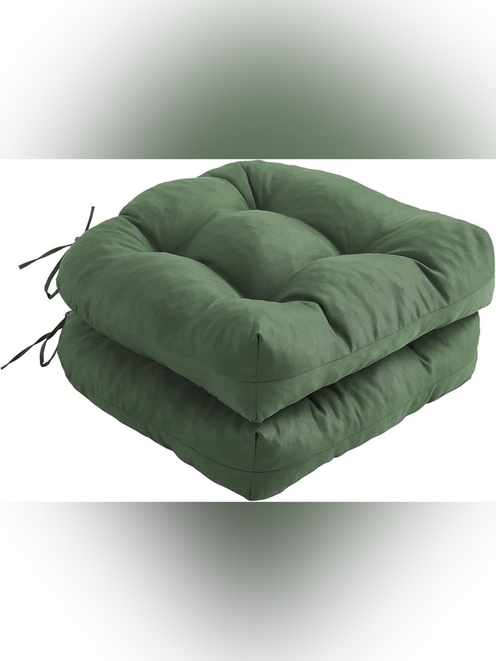Outdoor Chair Cushions Set of 2, Patio Chair Cushions with Ties, 17x17”, new